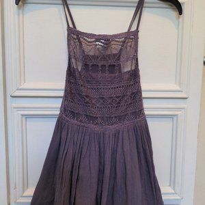 Ripcurl M Purple Spagghetti Strap Mesh Square Neck Crossback